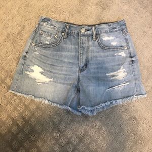 American Eagle distressed denim shorts